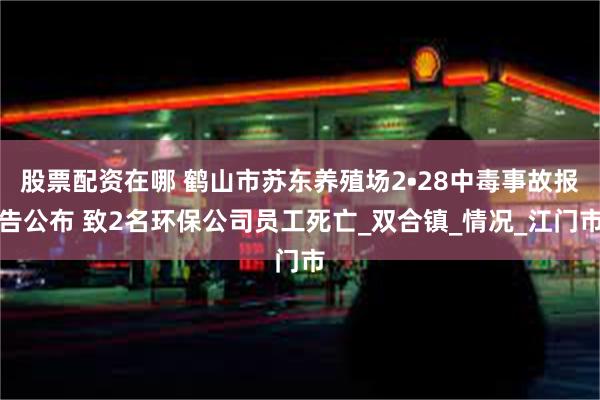 股票配资在哪 鹤山市苏东养殖场2•28中毒事故报告公布 致2名环保公司员工死亡_双合镇_情况_江门市
