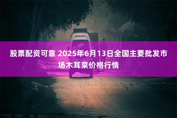 股票配资可靠 2025年6月13日全国主要批发市场木耳菜价格行情